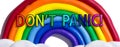 Dont Panic theme with a clay rainbow