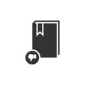 Dont read book icon flat Royalty Free Stock Photo