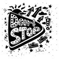 Dont stop creative lettering monochrome vector