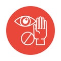 Dont touch eyes block style icon