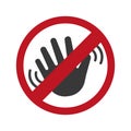 Dont touch icon vector
