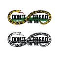 Dont tread on me design illustration Royalty Free Stock Photo