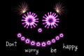 Dont worry be happy message concept