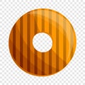 Donut biscuit icon, cartoon style