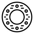 Donut biscuit icon outline vector. Snack cookie