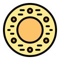 Donut biscuit icon vector flat