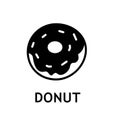 Donut black icon