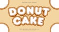 Donut Cake editable text effect template Royalty Free Stock Photo