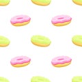 Donut cake seamless pattern