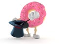 Donut character with magic hat