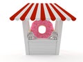 Donut character with stall