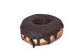 Donut with chocolate glazing Royalty Free Stock Photo