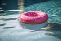 Donut circle pool. Generate Ai Royalty Free Stock Photo