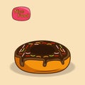 Donut cute handrawing concept