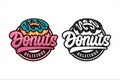 Donut delicious vector design logo