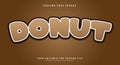 Donut editable text effect Template Royalty Free Stock Photo