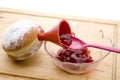 Donut with is filled with jam Royalty Free Stock Photo