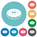 Donut flat round icons