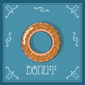 Donut in a flat style.