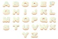 Donut font abc alphabet latters set.