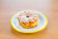 Donut with icing knows in Poland as gniazdko. Royalty Free Stock Photo