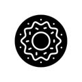Black solid icon for Donut, doughnut and bake Royalty Free Stock Photo