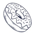 Donut icon illustration Royalty Free Stock Photo