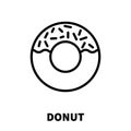 Donut icon or logo in modern line style.