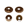 Donut icon set design illustration vector Royalty Free Stock Photo