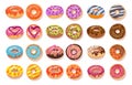 Donut icon set Royalty Free Stock Photo