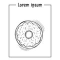 Donut illustration, drawing,