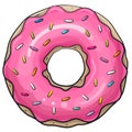 Donut isolated on a white background