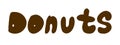 Donut lettering in hand-drawn style