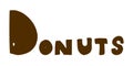 Donut lettering in hand-drawn style