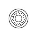 Donut line icon