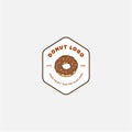 Donut Logo design template. Badges and design elements for restaurant. vector illustration Royalty Free Stock Photo