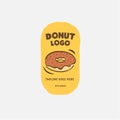 Donut Logo design template. Badges and design elements for restaurant. vector illustration Royalty Free Stock Photo