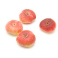 Donut peaches isolated on white Royalty Free Stock Photo