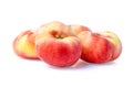 Donut peaches on white background Royalty Free Stock Photo