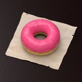 Donut with pink glazing