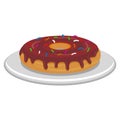 Donut on plate