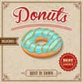 Donut retro poster