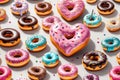 Donut in the shape of a heart. Valentine's Day Gift Concept. Royalty Free Stock Photo