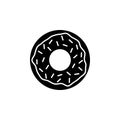 Donut silhouette icon