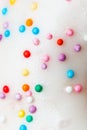 Donut sprinkles background Royalty Free Stock Photo