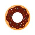 Donut with Sprinkles in Cartoon Animated PNG Illustration