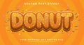 Donut sweet editable text effect Royalty Free Stock Photo