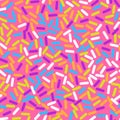 Donut sweet glaze seamless pattern with coconut