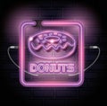 Donut sweet neon label