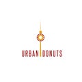 Donut and television tower vector design Royalty Free Stock Photo